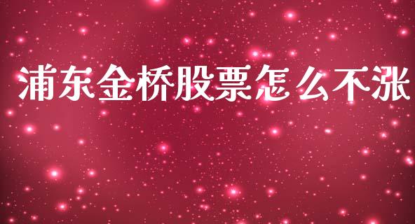 浦东金桥股票怎么不涨_https://m.letulww.com_期货开户保证金_第1张
