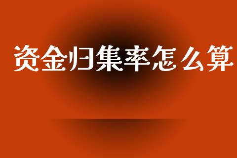 资金归集率怎么算_https://m.letulww.com_期货交易策略_第1张