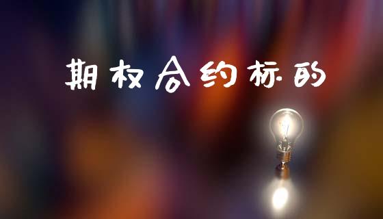 期权合约标的_https://m.letulww.com_期货交易策略_第1张