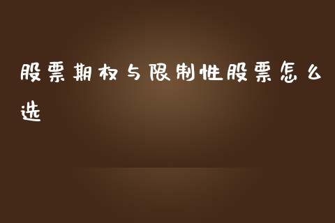 股票期权与限制性股票怎么选_https://m.letulww.com_期货交易软件_第1张