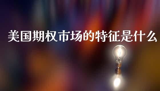美国期权市场的特征是什么_https://m.letulww.com_期货交易策略_第1张