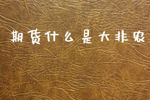 期货什么是大非农_https://m.letulww.com_期货交易软件_第1张