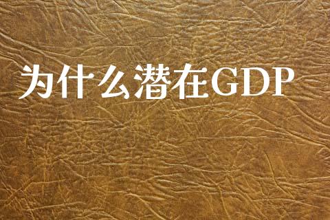 为什么潜在GDP_https://m.letulww.com_期货开户保证金_第1张