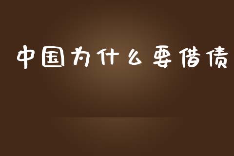 中国为什么要借债_https://m.letulww.com_期货交易软件_第1张