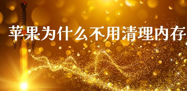 苹果为什么不用清理内存_https://m.letulww.com_期货交易策略_第1张