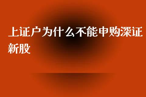 上证户为什么不能申购深证新股_https://m.letulww.com_股指期货交易时间_第1张
