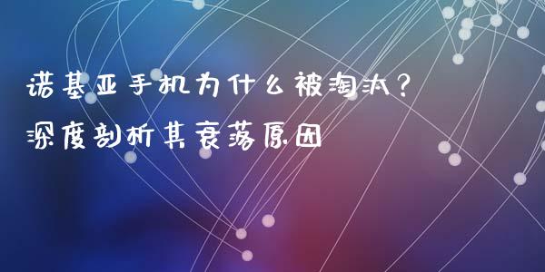 诺基亚手机为什么被淘汰？深度剖析其衰落原因_https://m.letulww.com_期货交易软件_第1张
