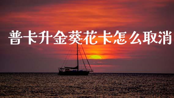 普卡升金葵花卡怎么取消_https://m.letulww.com_期货交易策略_第1张