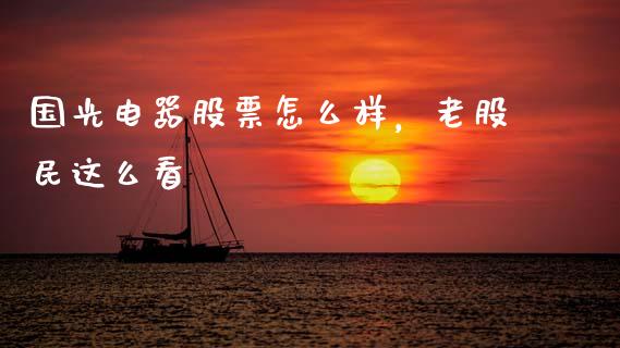 国光电器股票怎么样，老股民这么看_https://m.letulww.com_股指期货交易时间_第1张