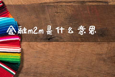 金融m2m是什么意思_https://m.letulww.com_股指期货交易时间_第1张