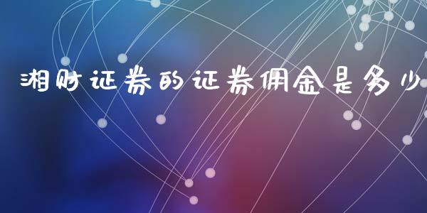 湘财证券的证券佣金是多少_https://m.letulww.com_股指期货交易时间_第1张