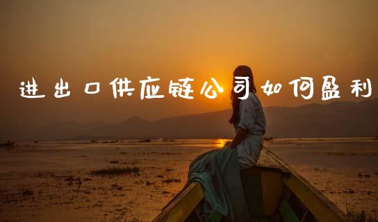 进出口供应链公司如何盈利_https://m.letulww.com_期货交易软件_第1张