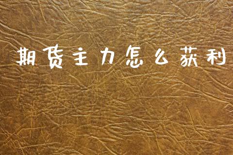 期货主力怎么获利_https://m.letulww.com_期货开户保证金_第1张