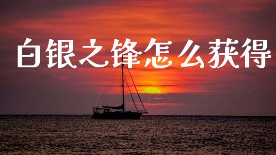 白银之锋怎么获得_https://m.letulww.com_期货交易软件_第1张