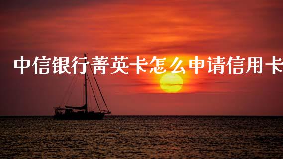 中信银行菁英卡怎么申请信用卡_https://m.letulww.com_股指期货交易时间_第1张