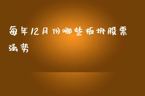 每年12月份哪些板块股票强势_https://m.letulww.com_期货交易软件_第1张