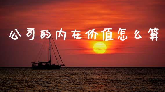 公司的内在价值怎么算_https://m.letulww.com_期货交易策略_第1张
