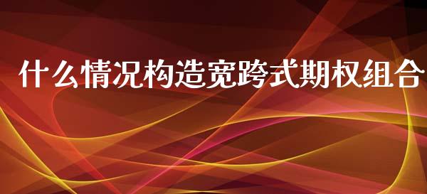 什么情况构造宽跨式期权组合_https://m.letulww.com_期货交易策略_第1张