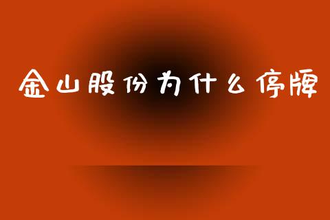 金山股份为什么停牌_https://m.letulww.com_期货交易软件_第1张