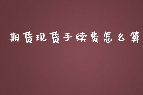 期货现货手续费怎么算_https://m.letulww.com_股指期货交易时间_第1张