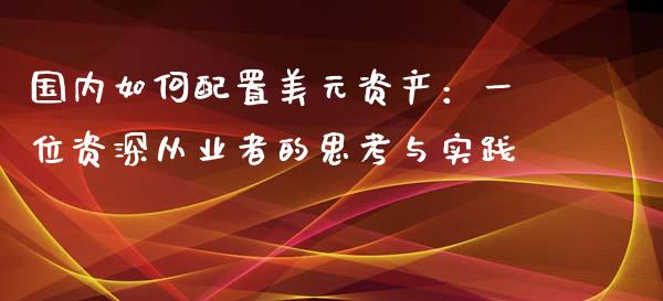 国内如何配置美元资产：一位资深从业者的思考与实践_https://m.letulww.com_期货交易策略_第1张