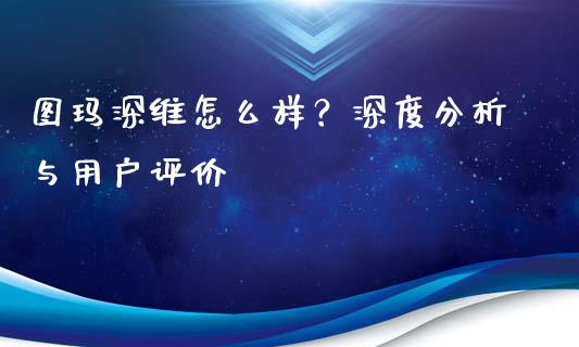 图玛深维怎么样？深度分析与用户评价_https://m.letulww.com_期货交易软件_第1张