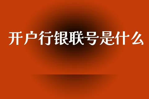 开户行银联号是什么_https://m.letulww.com_期货交易策略_第1张