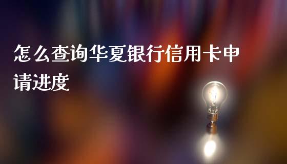 怎么查询华夏银行信用卡申请进度_https://m.letulww.com_期货交易软件_第1张