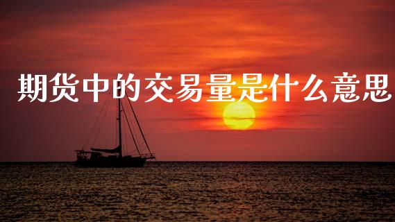 期货中的交易量是什么意思_https://m.letulww.com_股指期货交易时间_第1张