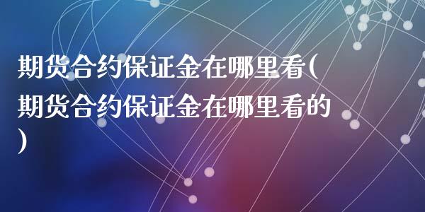 期货合约保证金在哪里看(期货合约保证金在哪里看的)_https://m.letulww.com_期货交易策略_第1张