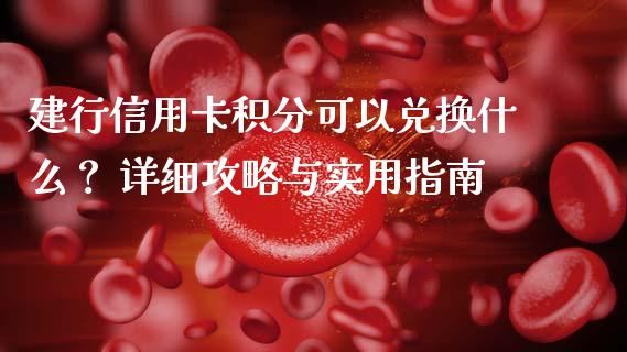 建行信用卡积分可以兑换什么？ 详细攻略与实用指南_https://m.letulww.com_股指期货交易时间_第1张