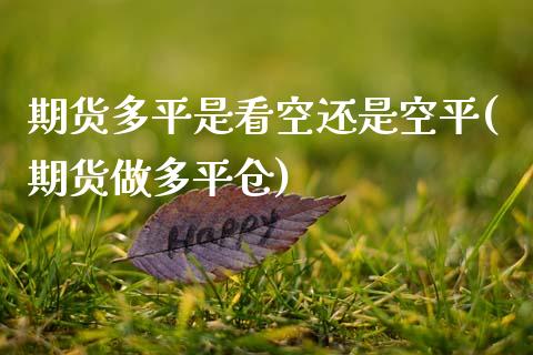 期货多平是看空还是空平(期货做多平仓)_https://m.letulww.com_期货交易软件_第1张