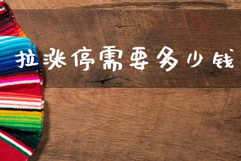 拉涨停需要多少钱_https://m.letulww.com_期货交易软件_第1张