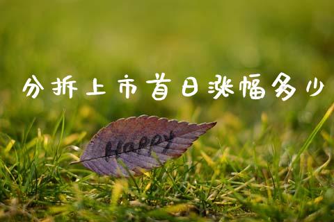 分拆上市首日涨幅多少_https://m.letulww.com_股指期货交易时间_第1张