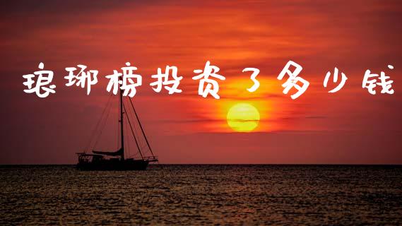 琅琊榜投资了多少钱_https://m.letulww.com_期货交易软件_第1张