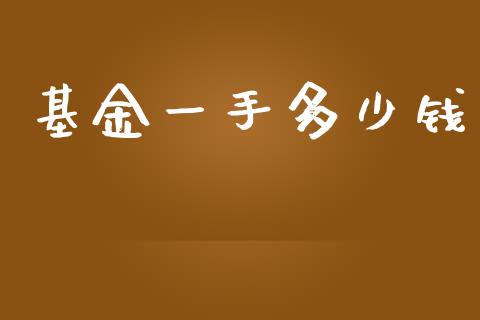 基金一手多少钱_https://m.letulww.com_期货交易策略_第1张