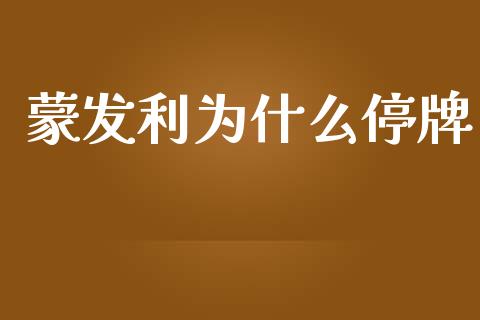 蒙发利为什么停牌_https://m.letulww.com_期货交易策略_第1张