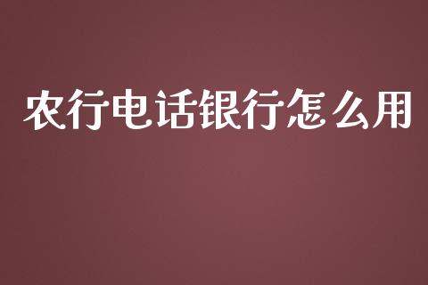 农行电话银行怎么用_https://m.letulww.com_股指期货交易时间_第1张