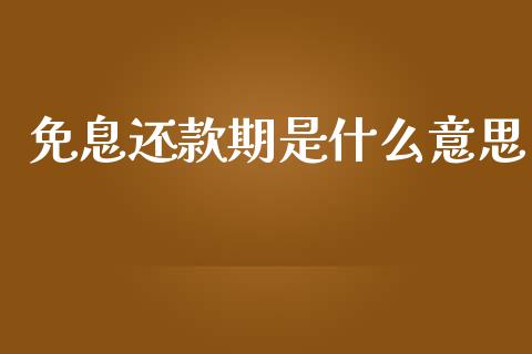 免息还款期是什么意思_https://m.letulww.com_期货开户保证金_第1张