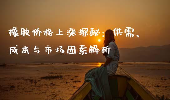 橡胶价格上涨探秘：供需、成本与市场因素解析_https://m.letulww.com_期货交易软件_第1张