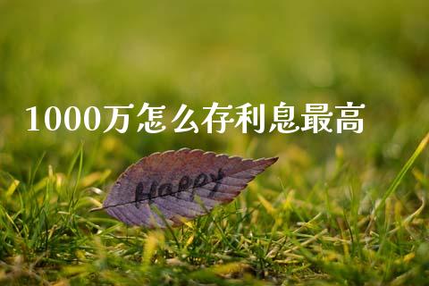 1000万怎么存利息最高_https://m.letulww.com_期货开户保证金_第1张
