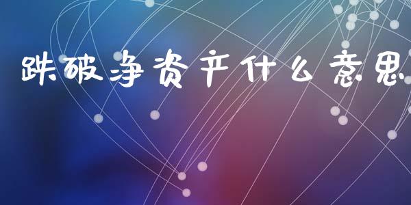 跌破净资产什么意思_https://m.letulww.com_期货开户保证金_第1张