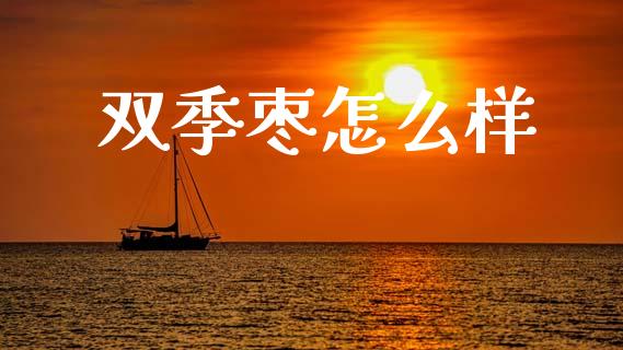 双季枣怎么样_https://m.letulww.com_期货交易策略_第1张