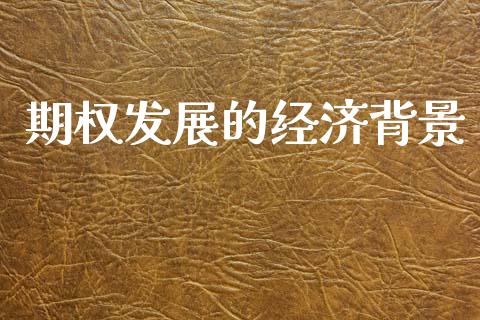 期权发展的经济背景_https://m.letulww.com_期货交易软件_第1张