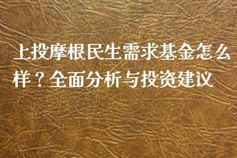 上投摩根民生需求基金怎么样？全面分析与投资建议_https://m.letulww.com_股指期货交易时间_第1张