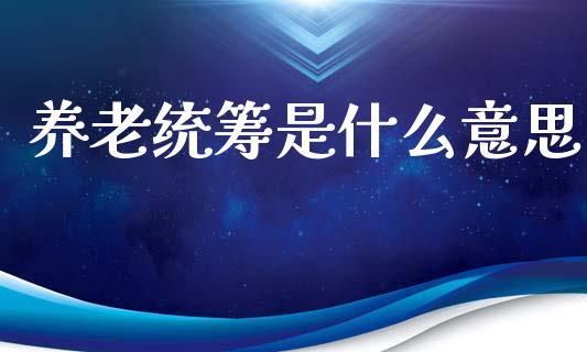 养老统筹是什么意思_https://m.letulww.com_股指期货交易时间_第1张