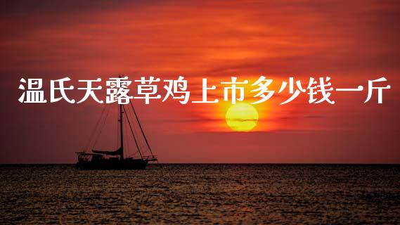 温氏天露草鸡上市多少钱一斤_https://m.letulww.com_期货交易策略_第1张