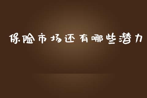 保险市场还有哪些潜力_https://m.letulww.com_期货开户保证金_第1张