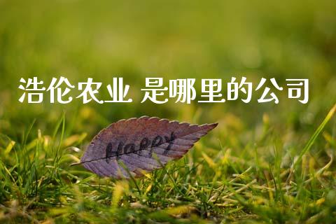浩伦农业 是哪里的公司_https://m.letulww.com_期货开户保证金_第1张