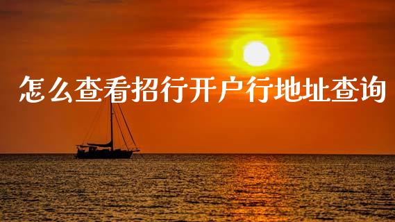 怎么查看招行开户行地址查询_https://m.letulww.com_期货交易策略_第1张
